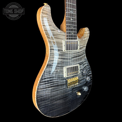 Front angle of PRS TSG Anniversary Wood Library Artist DGT Frostbite Brazilian Rosewood.