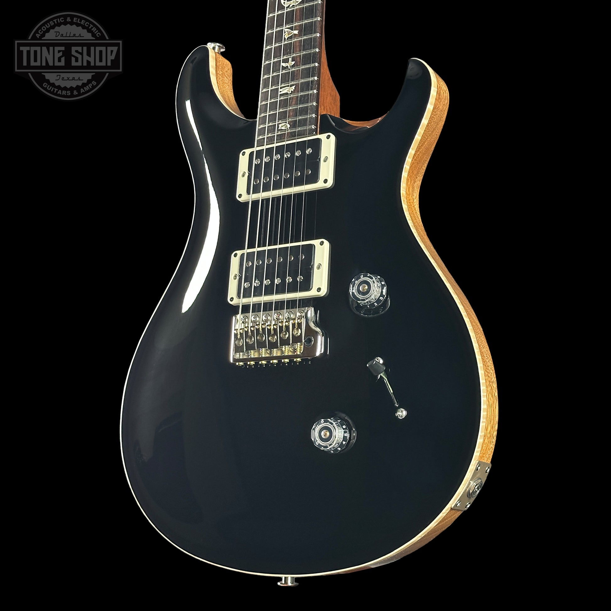 Front angle of PRS Paul Reed Smith Custom 24 Blacktop.