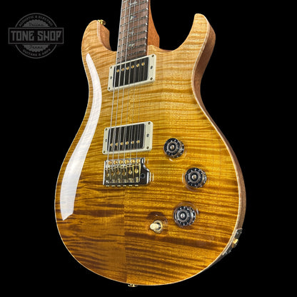 Front angle of PRS TSG Anniversary Wood Library Artist DGT Gold Storm Fade Brazilian Rosewood.