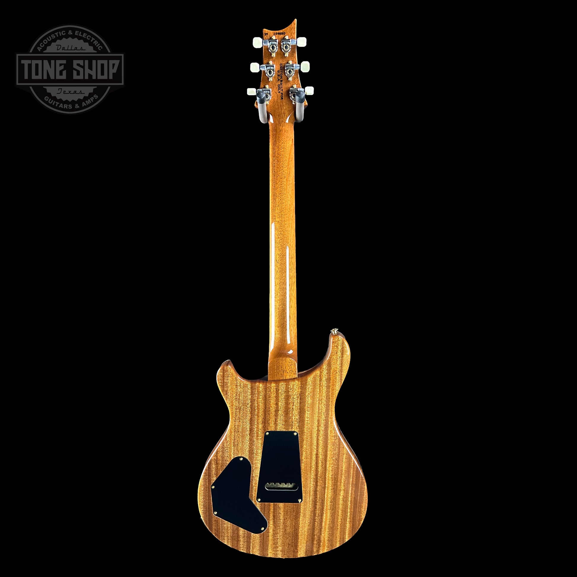 Full back of PRS TSG Anniversary Wood Library Artist DGT Frostbite Brazilian Rosewood.