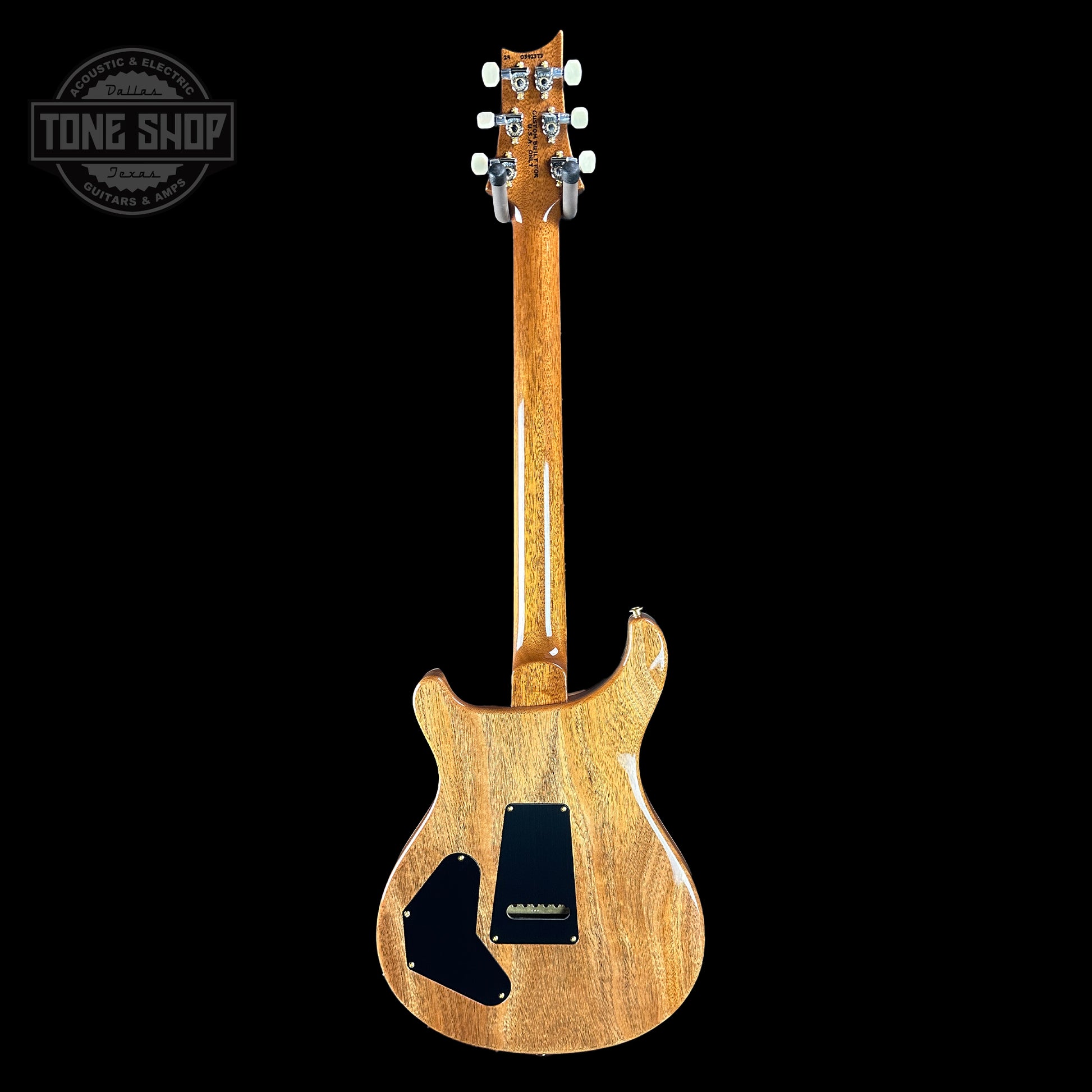 Full back of PRS TSG Anniversary Wood Library Artist DGT Frostbite Smokeburst.