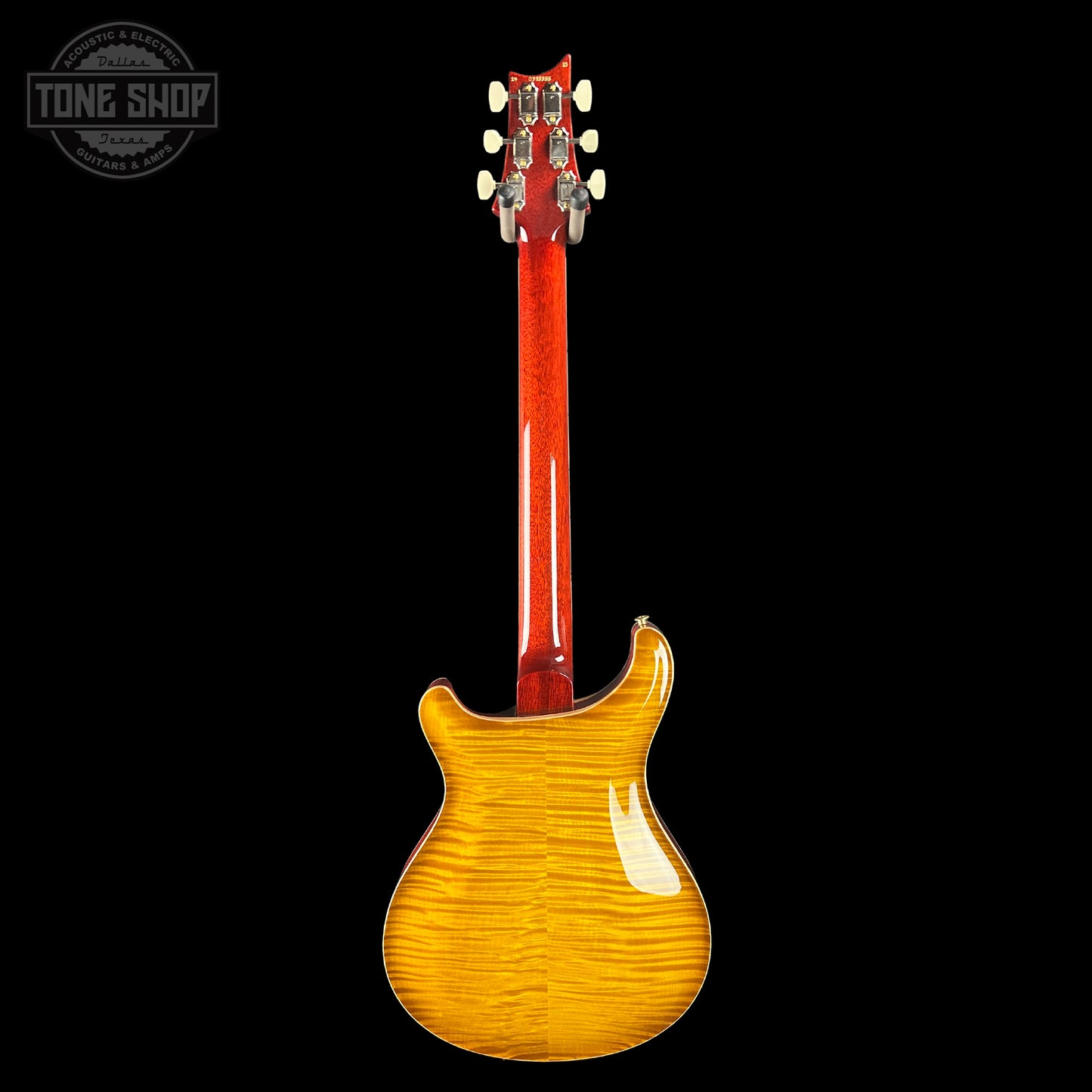 Full back of PRS Paul Reed Smith McCarty 594 Hollowbody II 10 Top McCarty Sunburst.