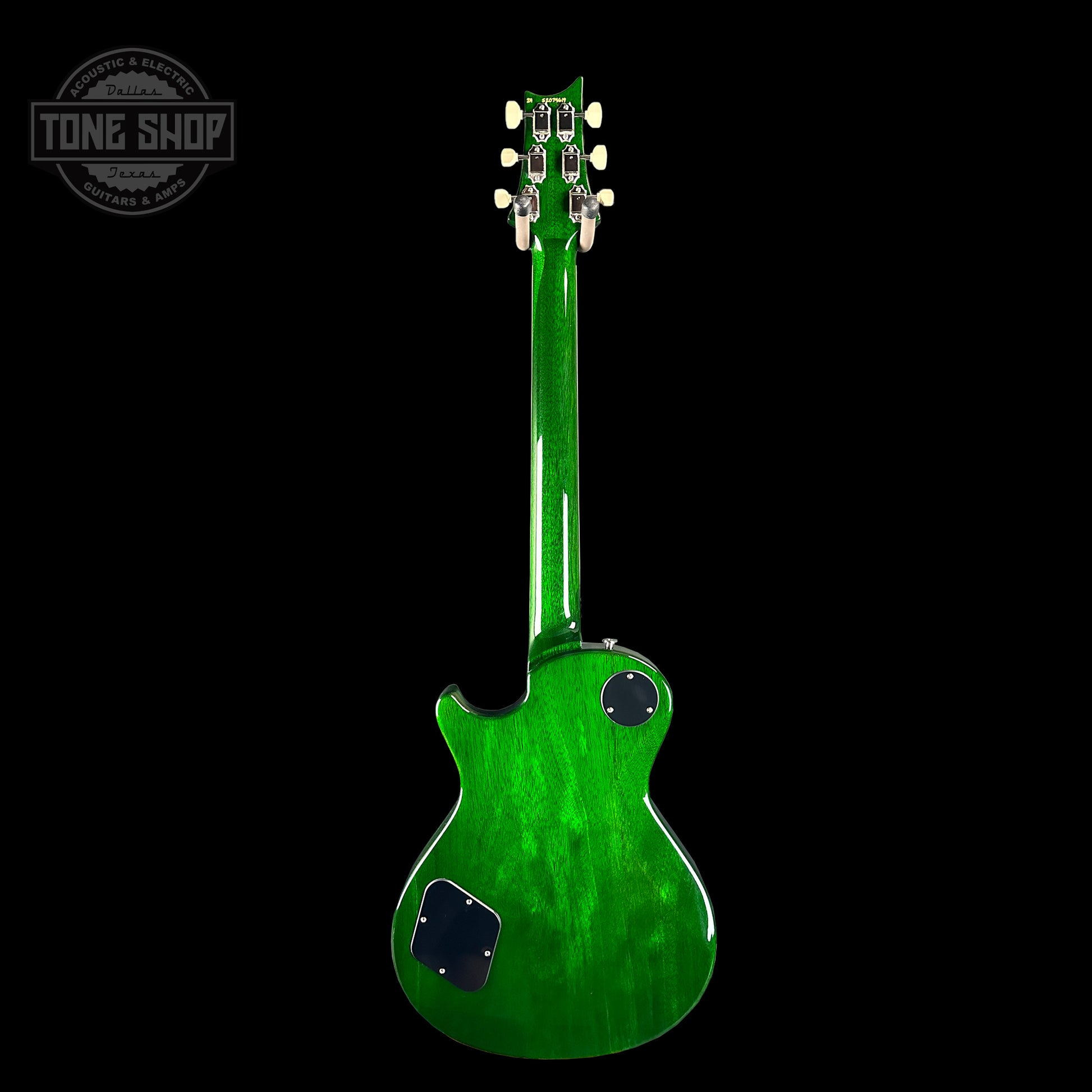 Full back of PRS S2 McCarty 594 Singlecut 2024 Spec TSG Quilt Top Eriza Verde.