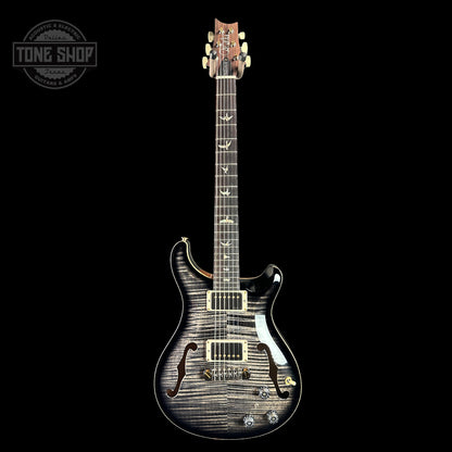 Full front of PRS Hollowbody II Piezo 10-top Charocal.