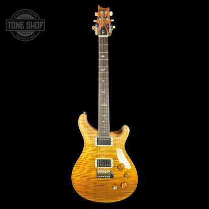 Full front of PRS TSG Anniversary Wood Library Artist DGT Gold Storm Fade Brazilian Rosewood.