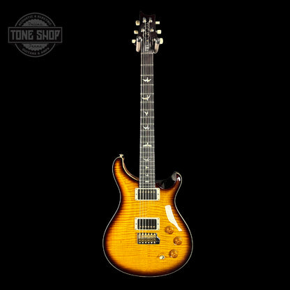 Front angle of PRS DGT McCarty Tobacco Sunburst 10 Top Birds.