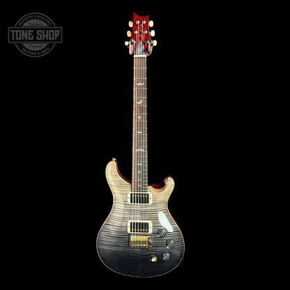 Full front of PRS Wood Library DGT Frostbite Dark Back Artist Top Brazilian Board.