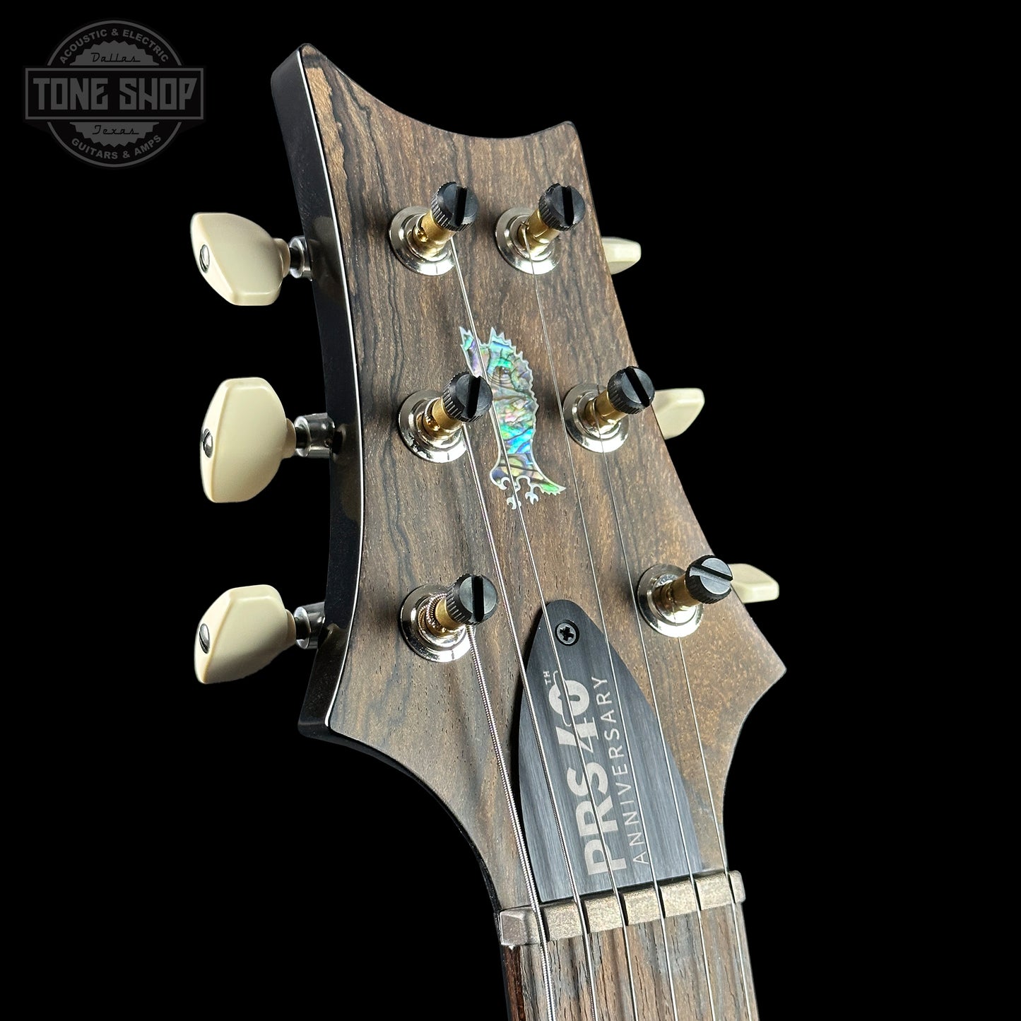 Headstock of PRS 40th Anniversary Custom 24 Limited Edition Sub Zero.