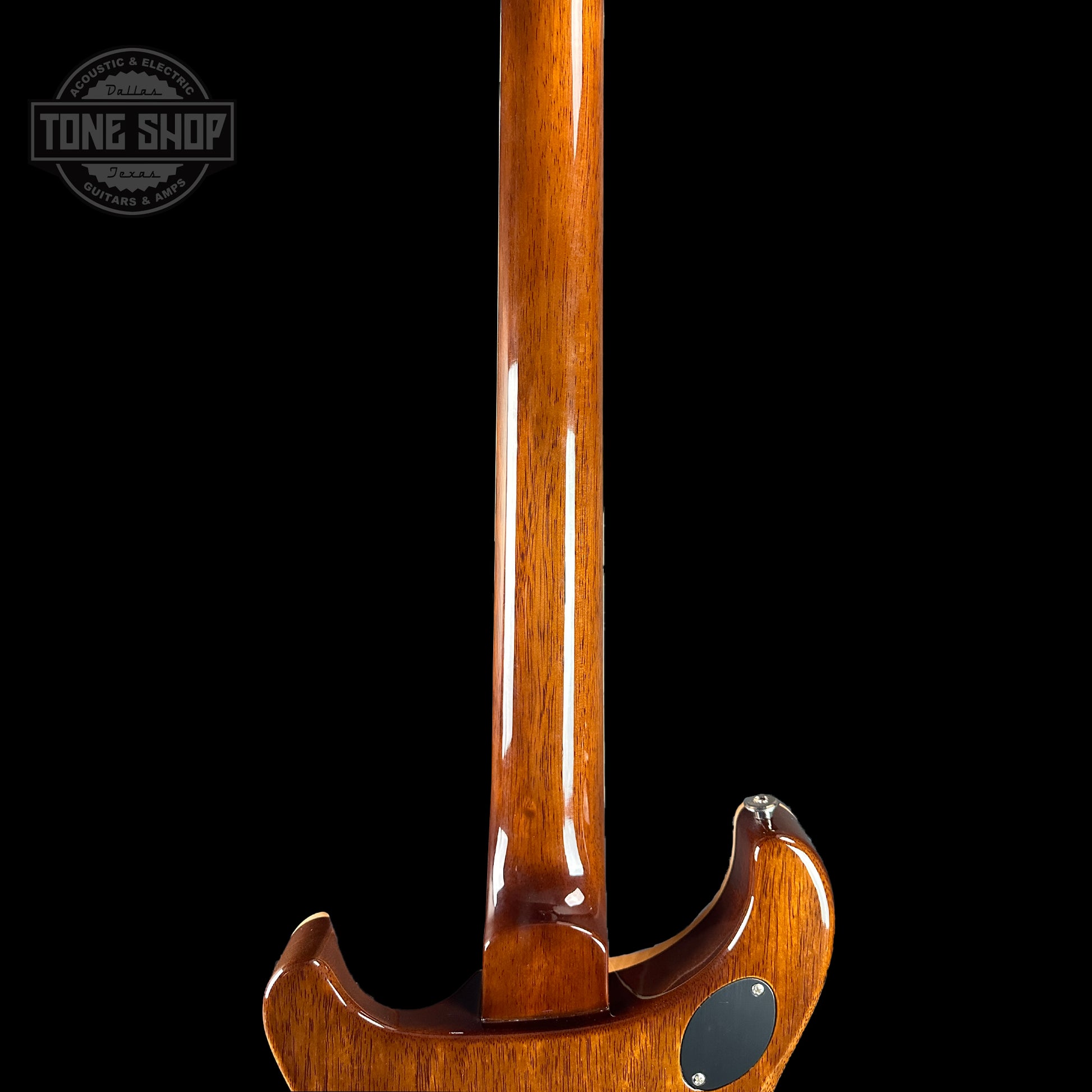 Back of neck of PRS Wood Library McCarty 594 10-top Quilt Livingston Lemondrop.