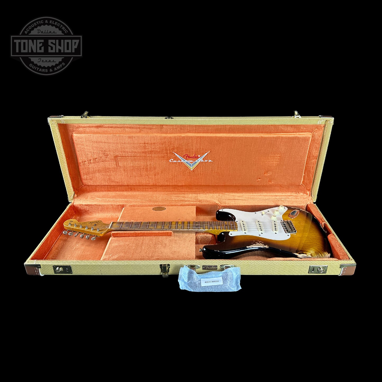 Fender Custom Shop Time Machine '57 Strat Heavy Relic Faded Aged 2 Color Sunburst in case.