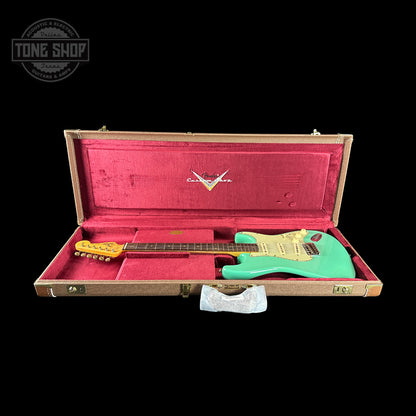 Fender Custom Shop Time Machine '59 Strat Rw Journeyman Relic Super Faded Aged Sea Foam Green in case.