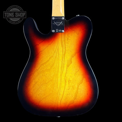 Back of Fender Custom Shop Time Machine '67 Tele Dlx Closet Classic 3 Color Sunburst.