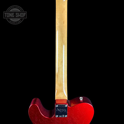 Back of neck of Fender Custom Shop Time Machine '67 Tele Dlx Closet Classic Candy Apple Red.