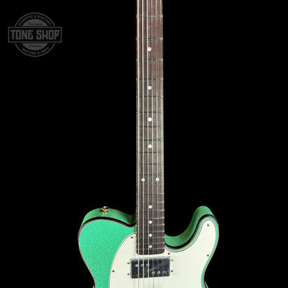 Fretboard of Fender Custom Shop Limited Edition Cunife Tele Custom Journeyman Relic Aged Sea Foam Green Sparkle.