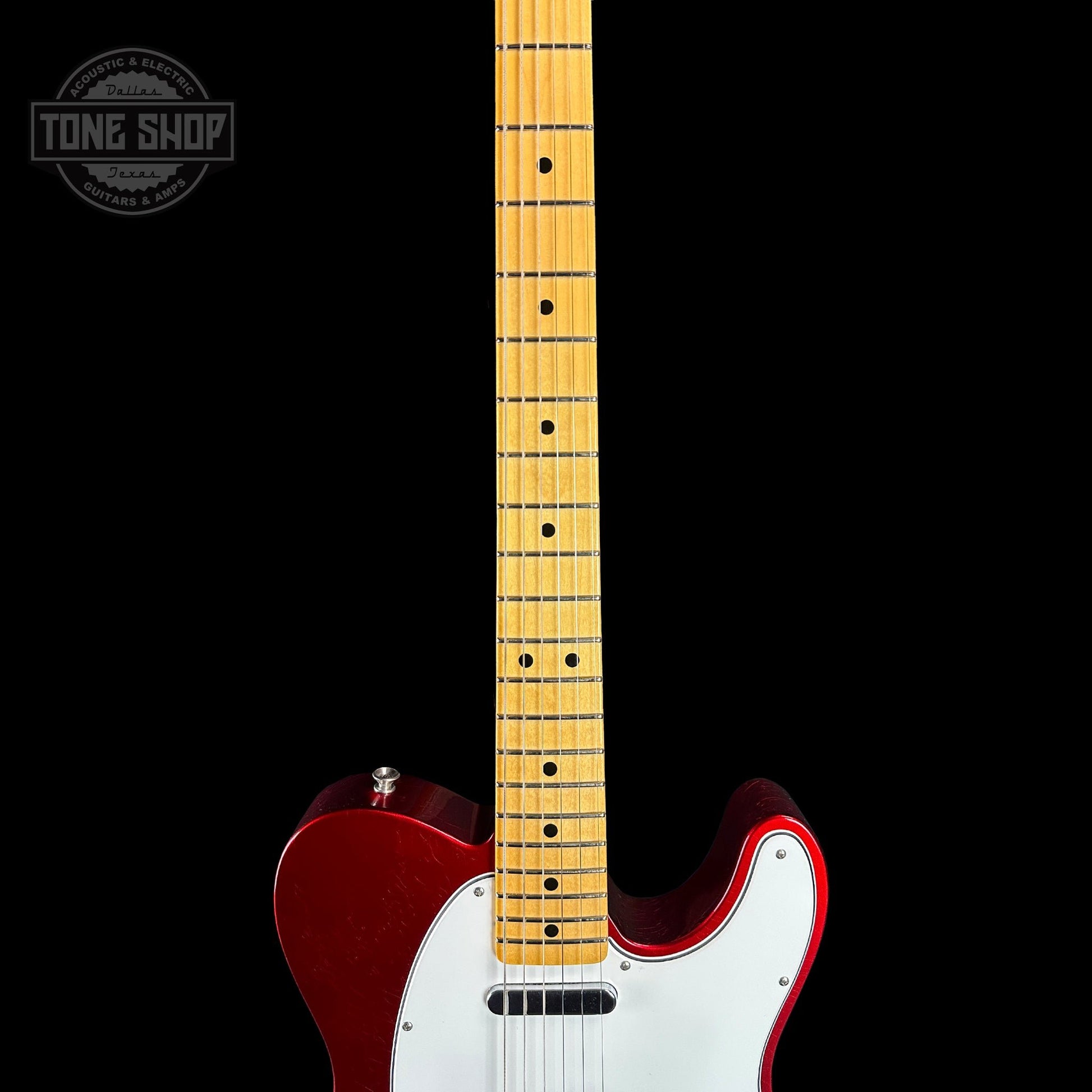 Fretboard of Fender Custom Shop Time Machine '67 Tele Dlx Closet Classic Candy Apple Red.