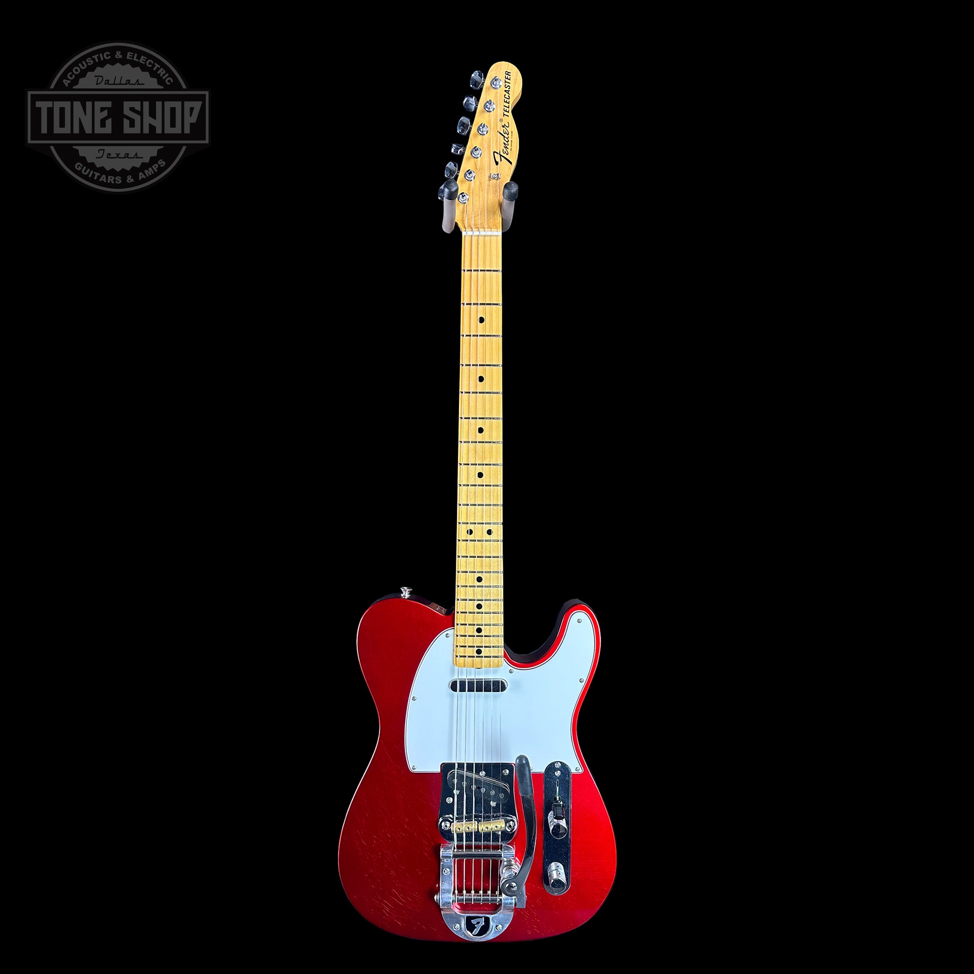 Full front of Fender Custom Shop Time Machine '67 Tele Dlx Closet Classic Candy Apple Red.