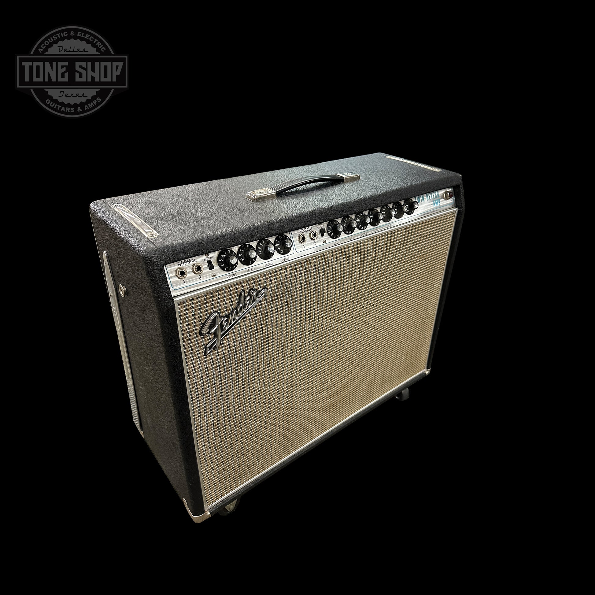 Front angle of Vintage 1969 Fender Twin.