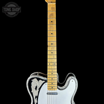 Fretboard of Fender Custom Shop Limited Edition Masterbuilt Waylon Jennings Telecaster Relic.