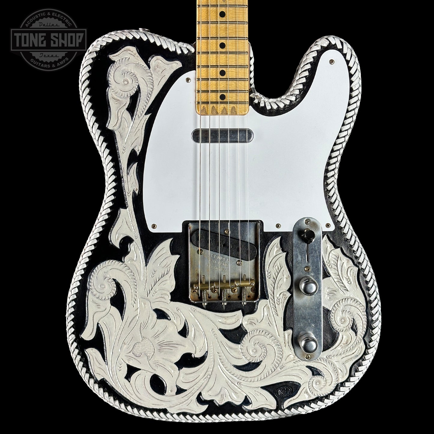 Front of Fender Custom Shop Limited Edition Masterbuilt Waylon Jennings Telecaster Relic.