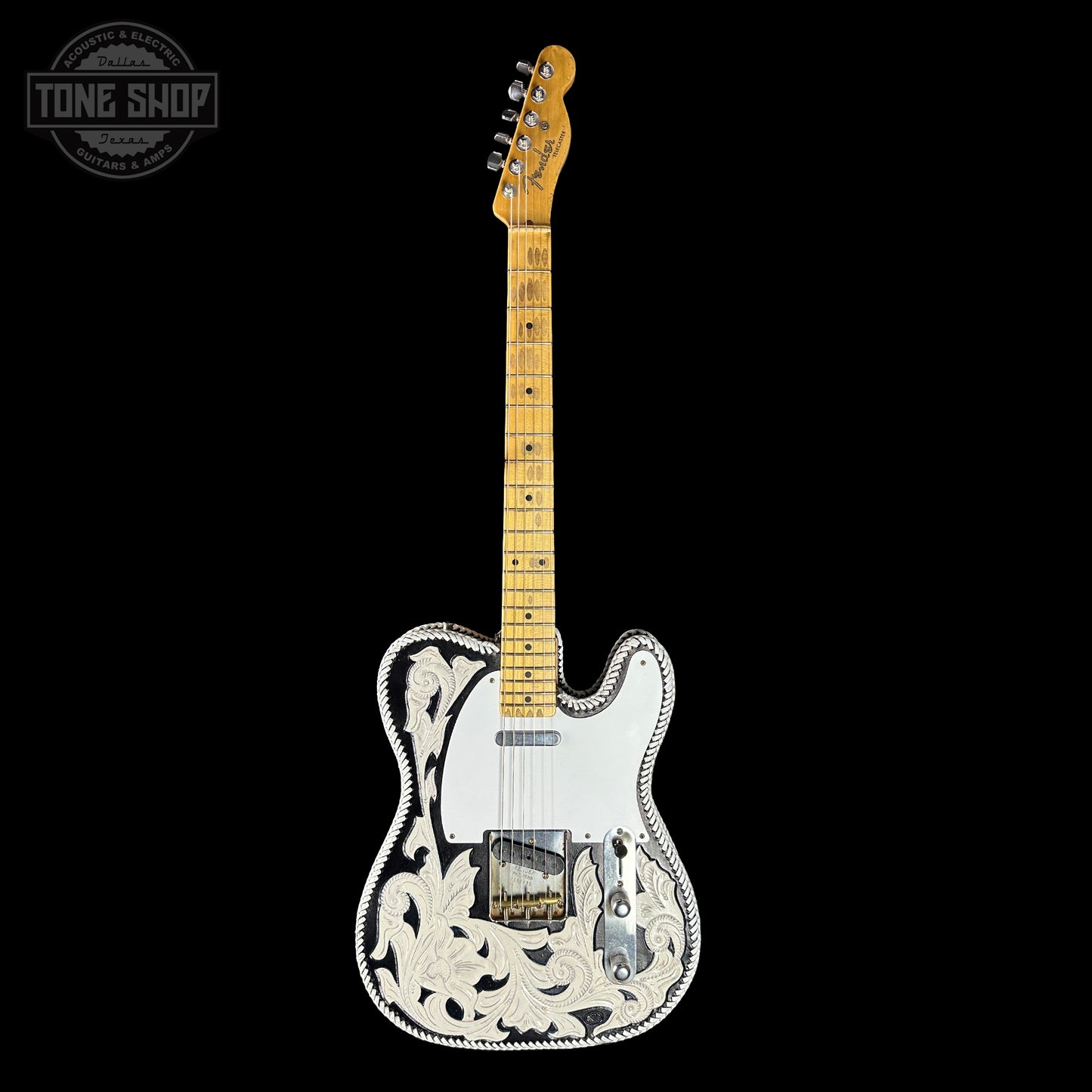 Full front of Fender Custom Shop Limited Edition Masterbuilt Waylon Jennings Telecaster Relic.