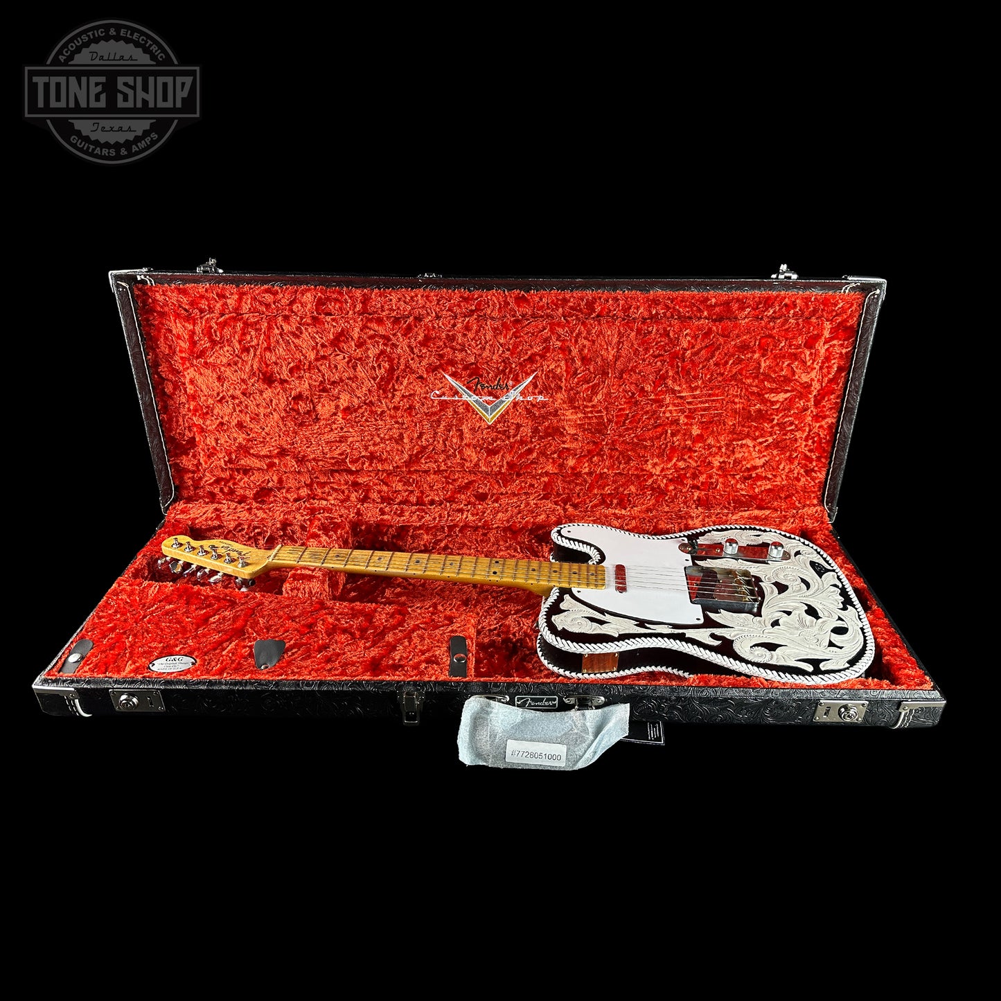 Fender Custom Shop Limited Edition Masterbuilt Waylon Jennings Telecaster Relic in case.