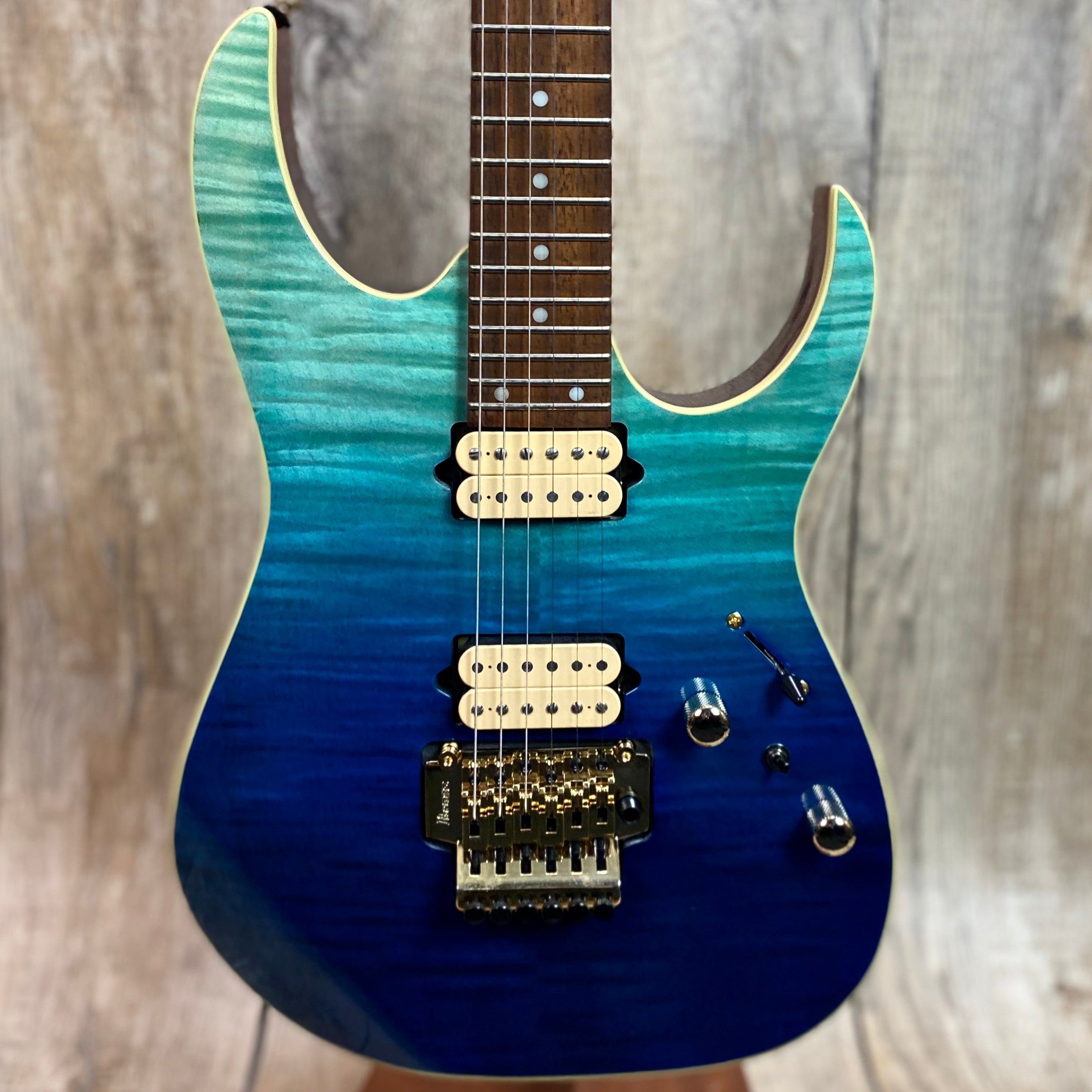 Open Box Ibanez RG420HPFMBRG High Performance Blue Reef Gradation – Tone  Shop Guitars