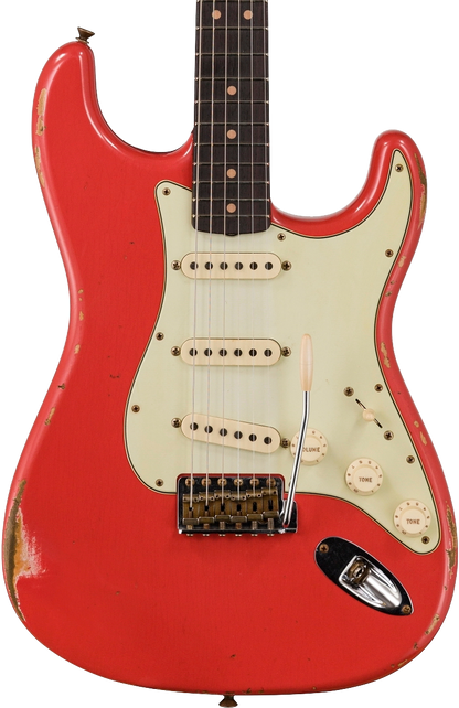 Fender Custom Shop Limited Edition 1963 Strat Relic Aged Fiesta Red w/case