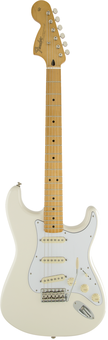 Full frontal of Fender Jimi Hendrix Strat MN Olympic White.