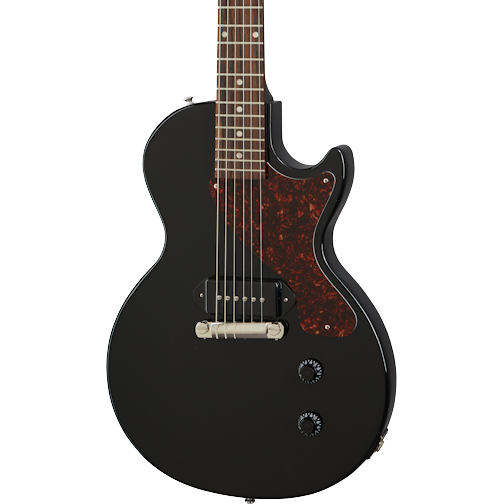 Front of Gibson Les Paul Junior Ebony.