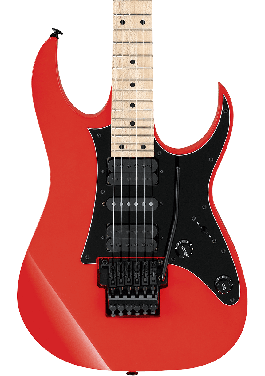 Front of Ibanez RG550 Genesis Collection Road Flare Red.