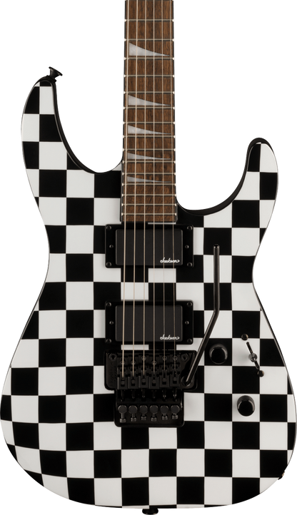 Front of Jackson X Series Soloist SLX DX Checkered Past.