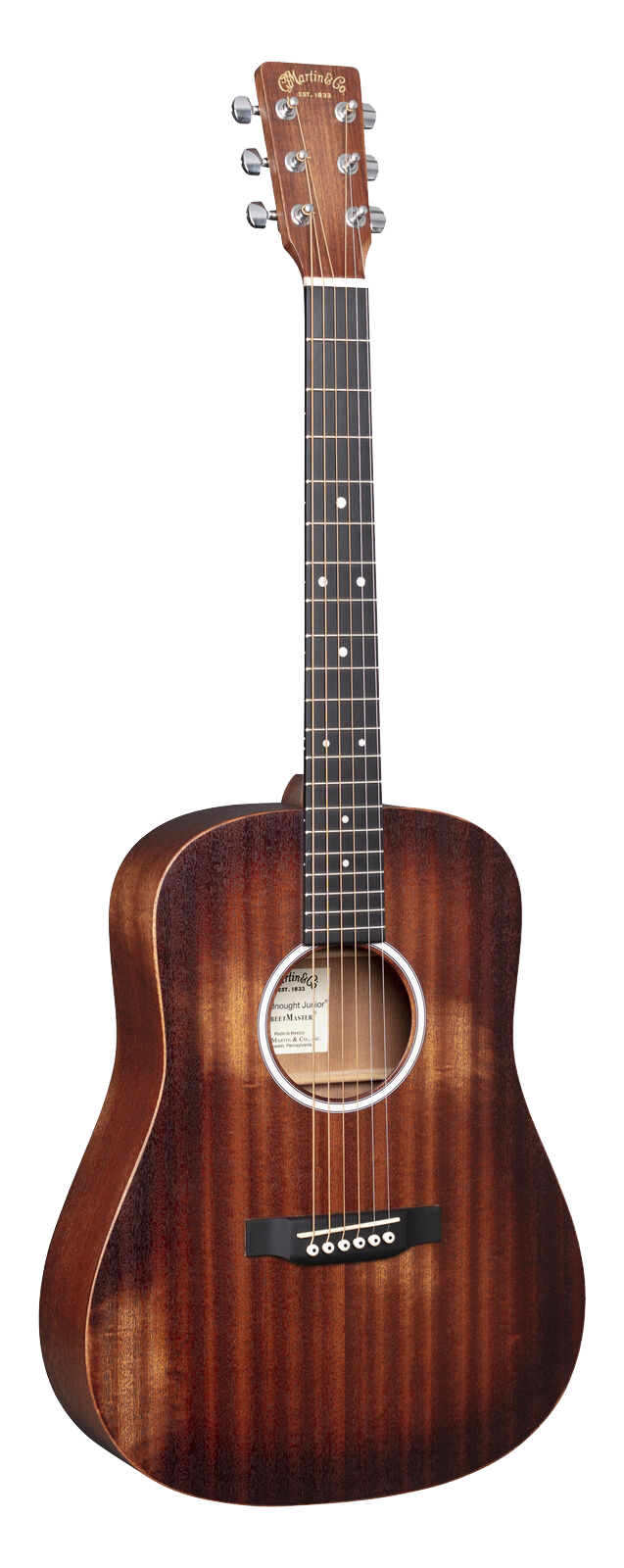 Full frontal of Martin D Jr-10E Streetmaster Satin Sapele.