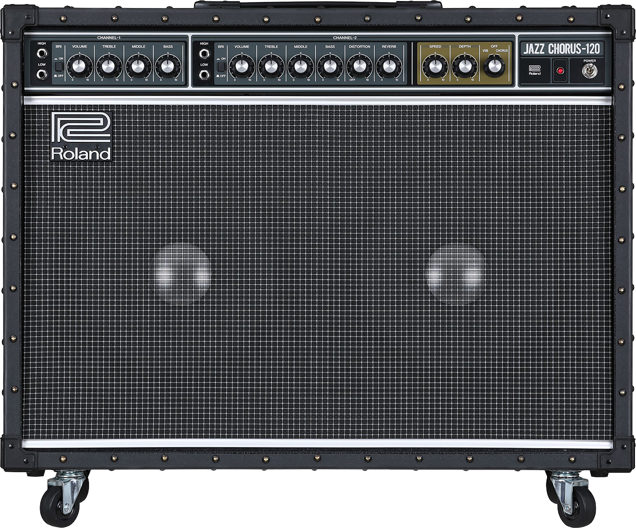 Front of Roland JC-120 Jazz Chorus Amp.