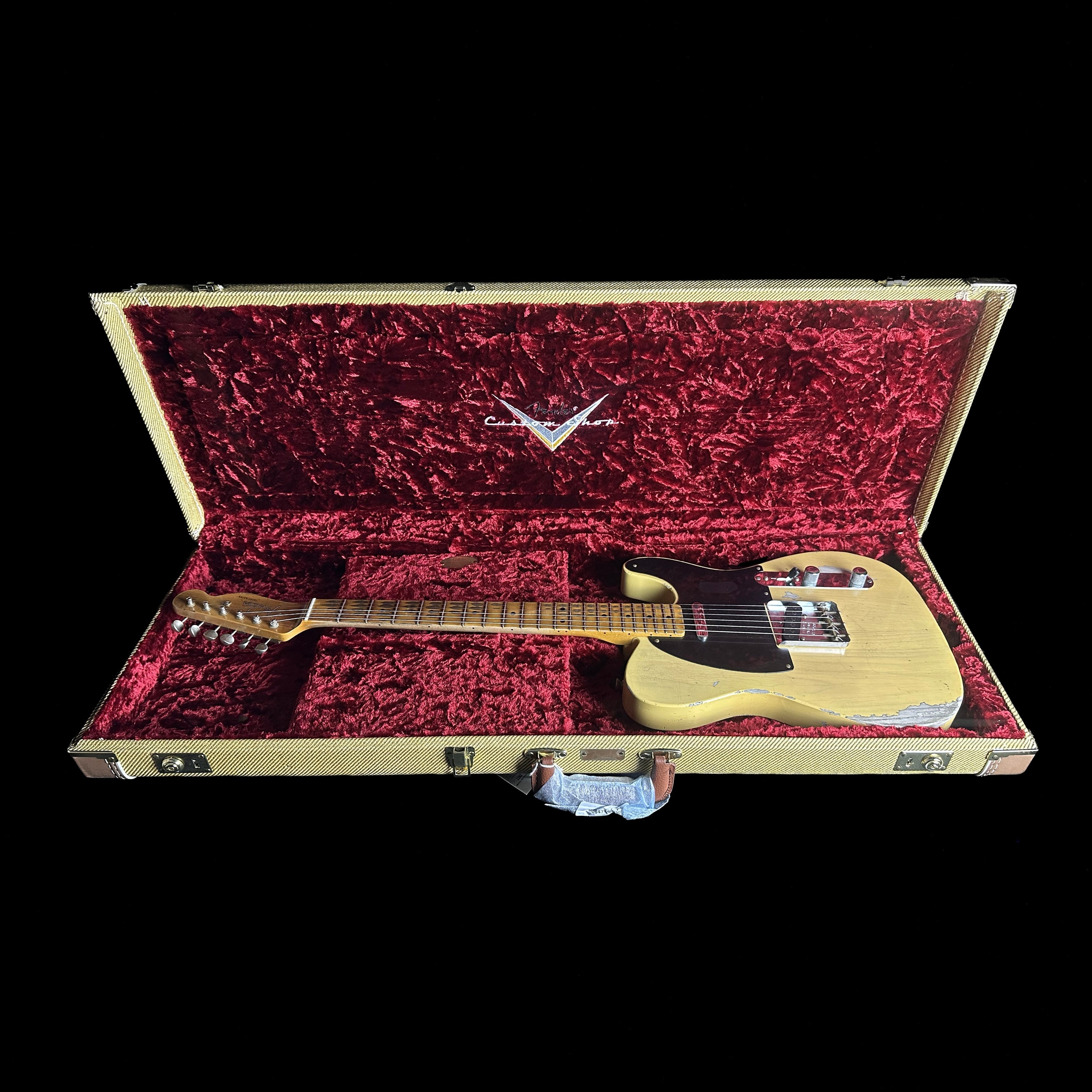 Fender Custom Shop 52 Telecaster Heavy Relic Maple Neck Aged Nocaster  Blonde w/case